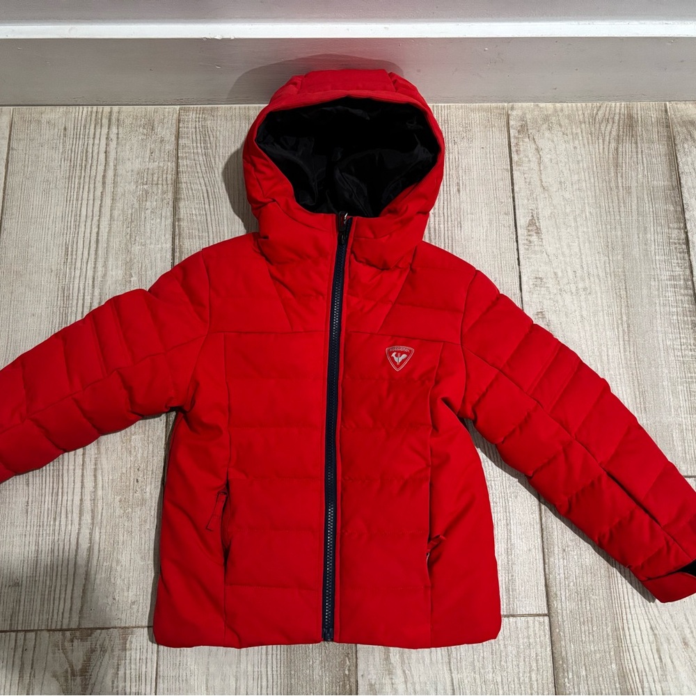 Rossignol Red Kids ski Puffer Jacket fits size 6-8